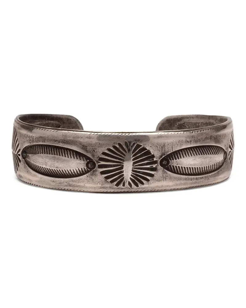 Fortela engraved sterling silver bracelet - Silber Silber