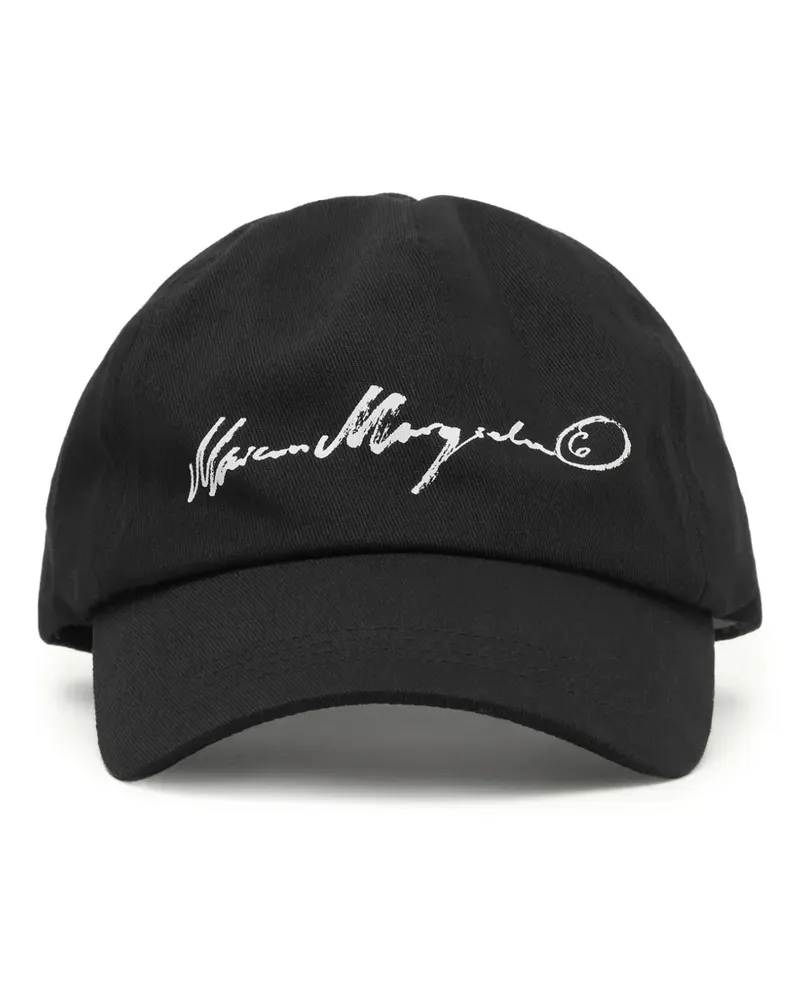 Maison Margiela logo-print baseball cap - Schwarz Schwarz