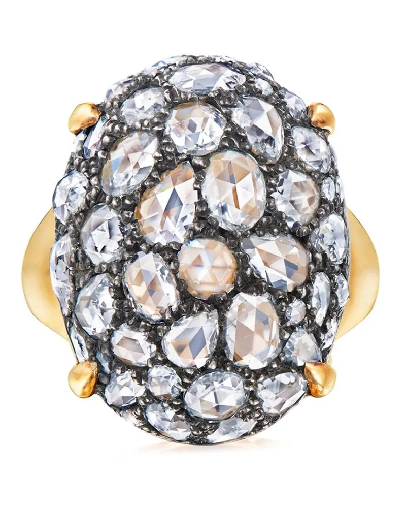Fred Leighton 18kt Gelbgold-Cocktailring mit Diamanten Gold