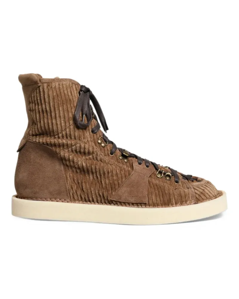 Dolce & Gabbana corduroy panelled boots - Braun Braun