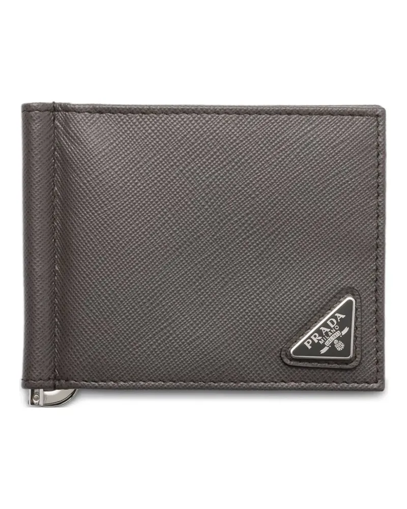 Prada Portemonnaie aus Saffiano-Leder - Grau Grau