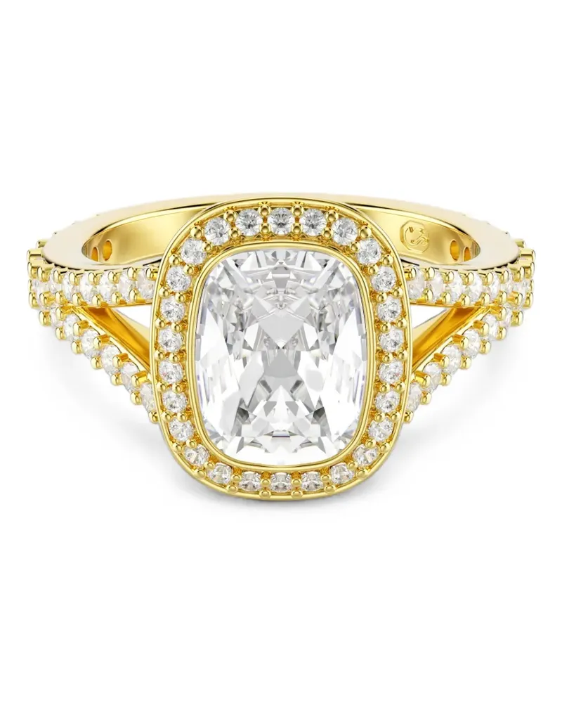 Swarovski Una Angelic cushion-cut crystal-embellished ring - Gold Gold