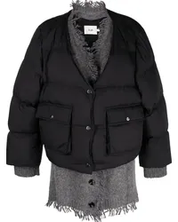 b+ab Daunenjacke im Layering-Look Schwarz