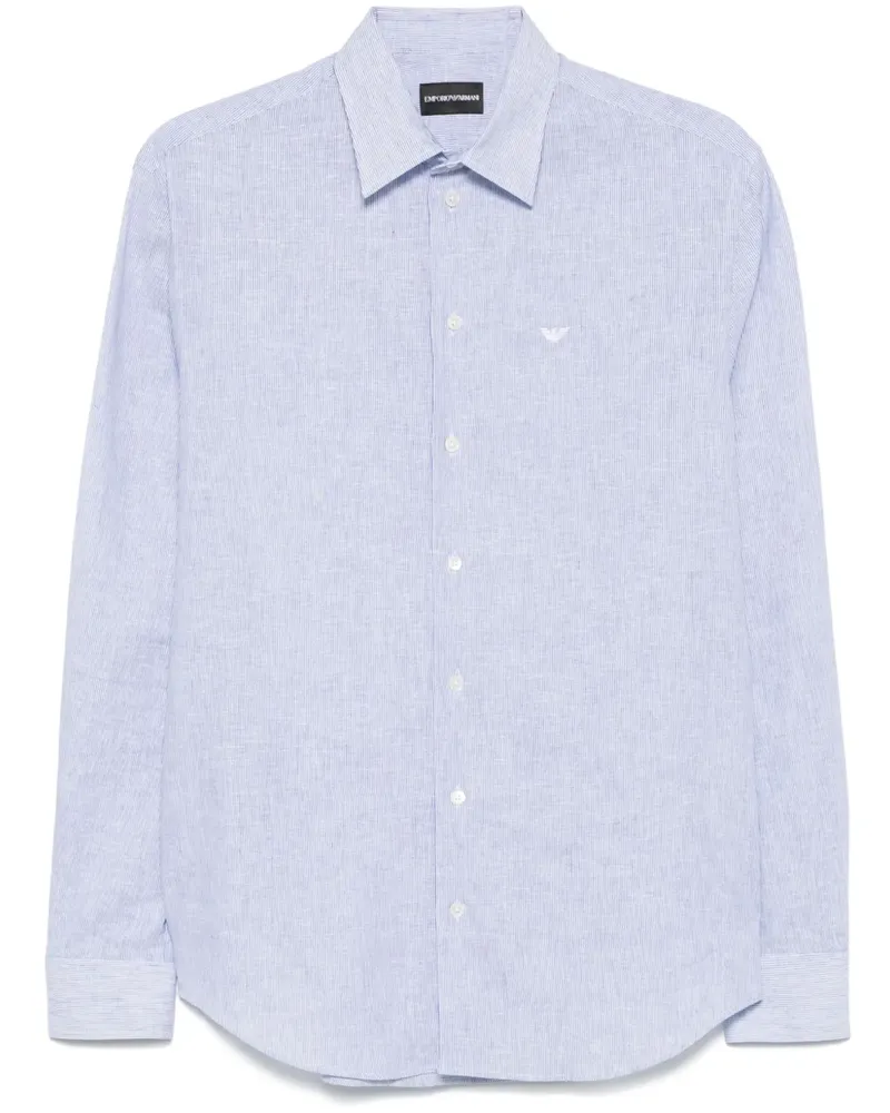 Emporio Armani Gestreiftes Hemd - Blau Blau