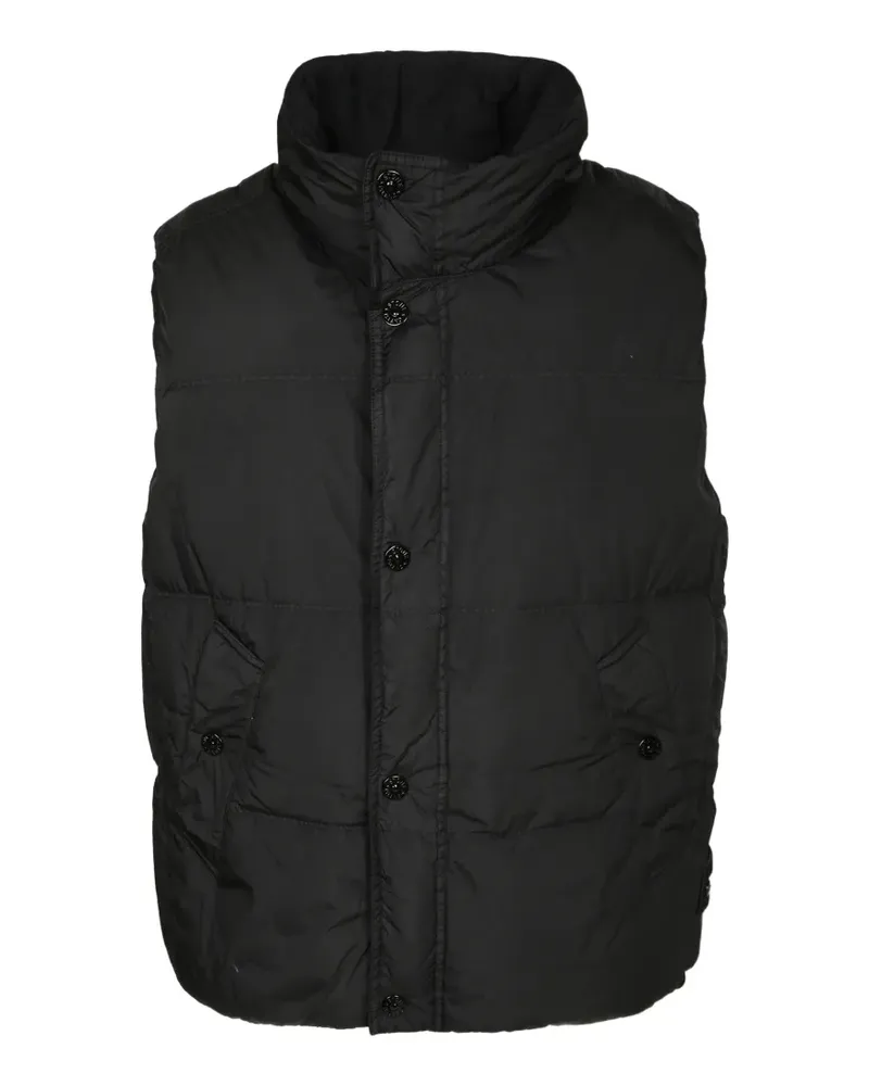 Stone Island G100010 Crinckle REPS NY wind-resistant down vest with anti-drop - Schwarz Schwarz