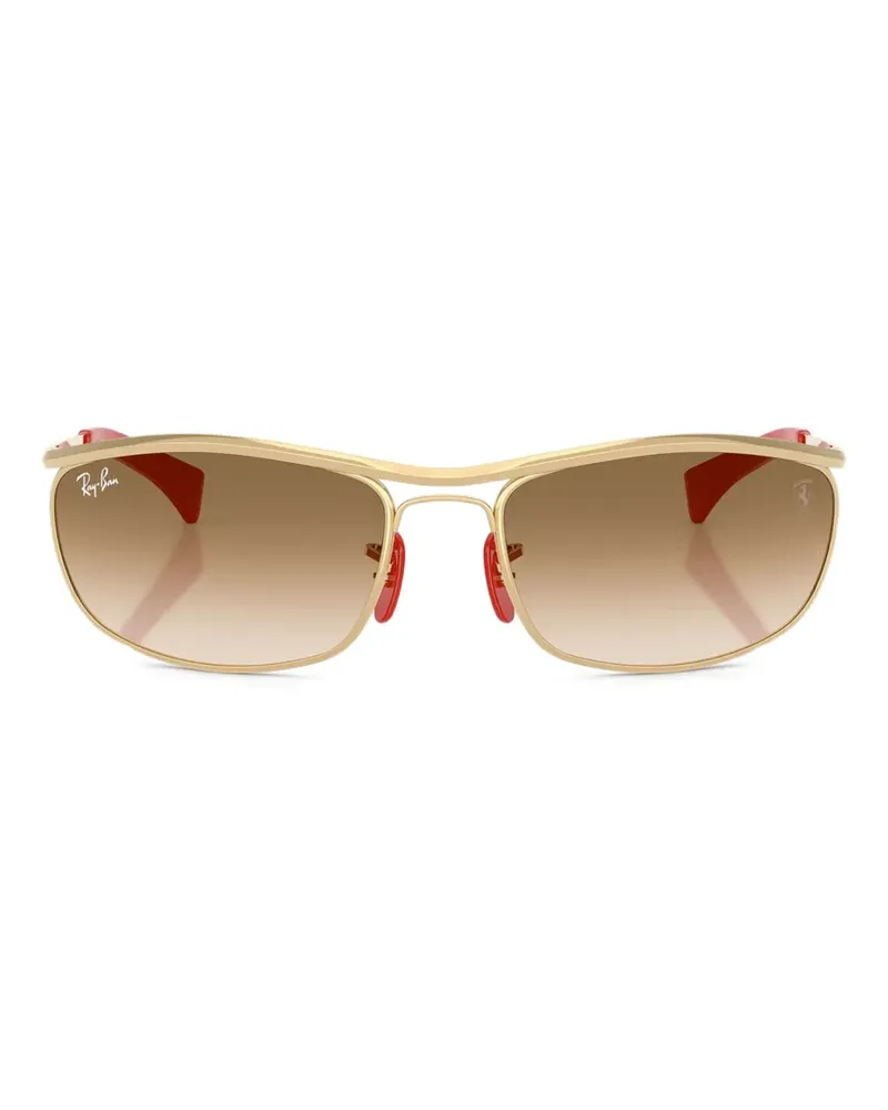 Ray Ban Sonnenbrille mit eckigem Gestell - Gold Gold