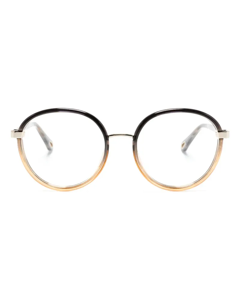 Chloé Brille mit rundem Gestell - Schwarz Schwarz
