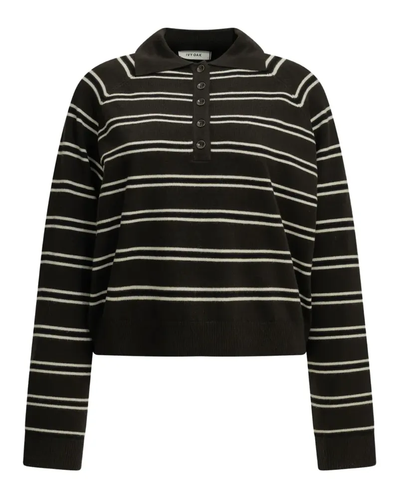 IVY & OAK Gestreifter Iofarleigh Poloshirt - Braun Braun