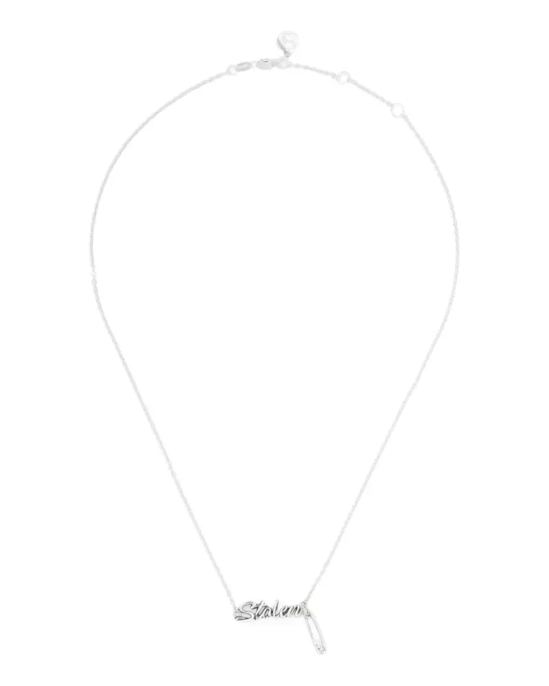 Stolen Girlfriends Club Sentimental Script necklace - Silber Silber