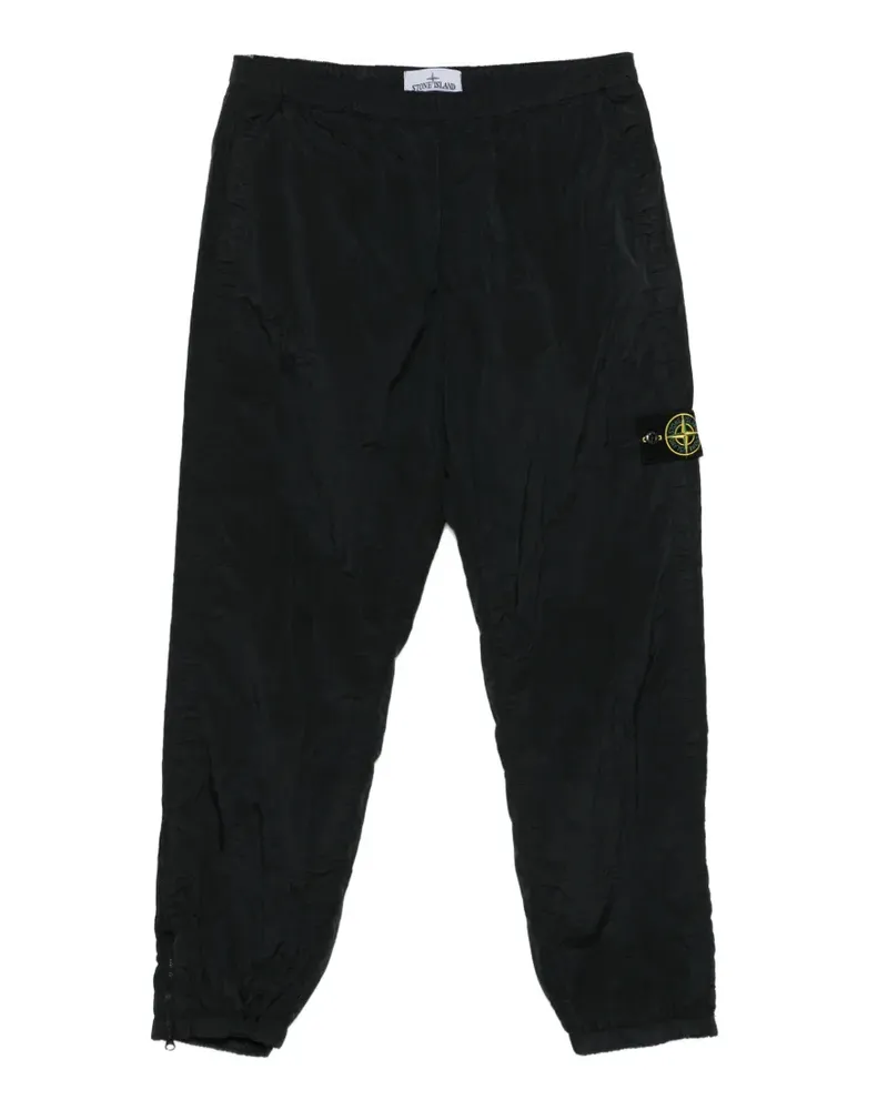 Stone Island Hose mit Logo-Patch - Schwarz Schwarz