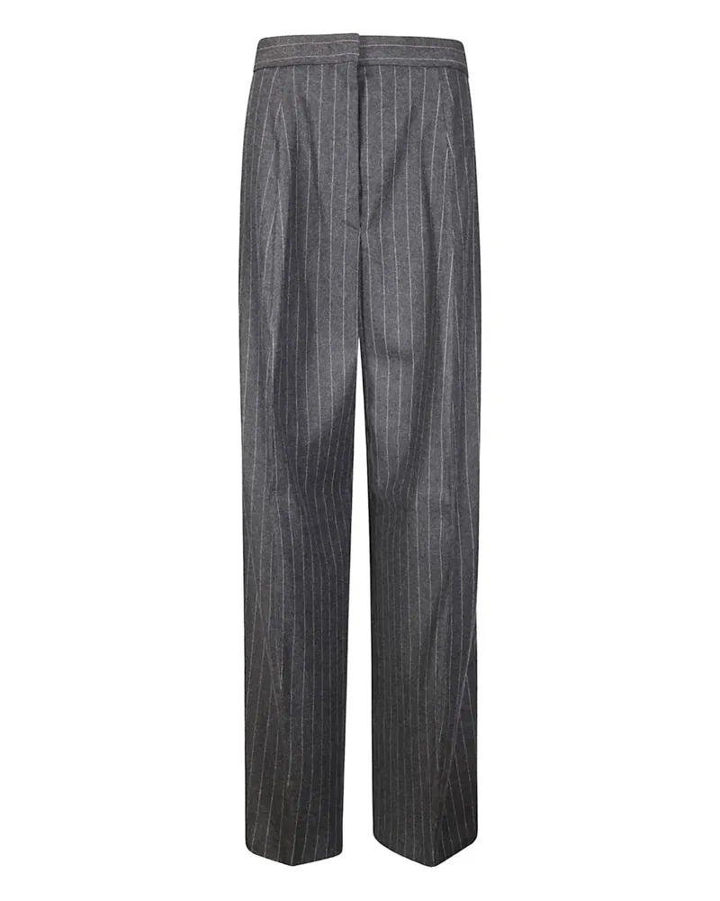 SPORTMAX Bundfaltenhose mit Nadelstreifen - Grau Grau