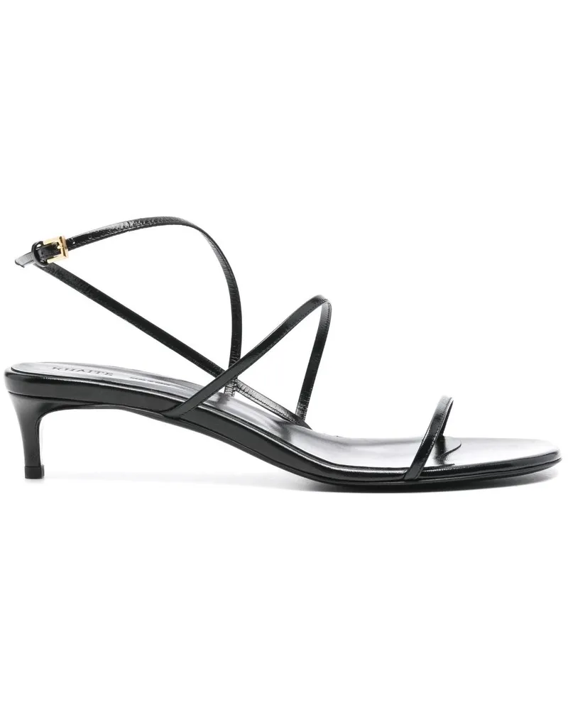 KHAITE Loop Sandalen 35mm - Schwarz Schwarz