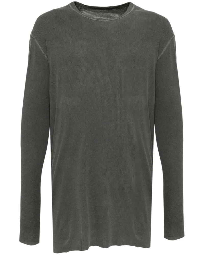 Boris Bidjan Saberi Klassisches Langarmshirt - Grau Grau