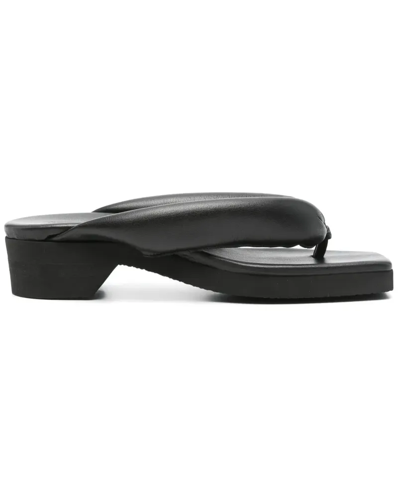 Yohji Yamamoto Geta Sandalen 40mm - Schwarz Schwarz