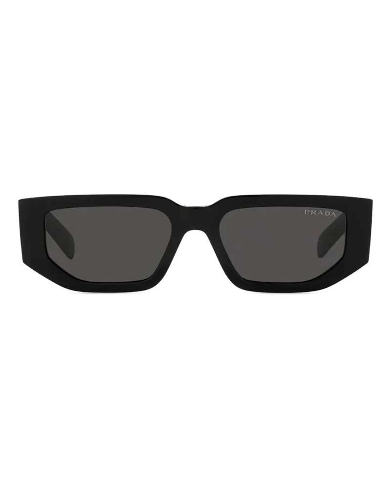 Prada Sonnenbrille mit eckigem Gestell - Schwarz Schwarz