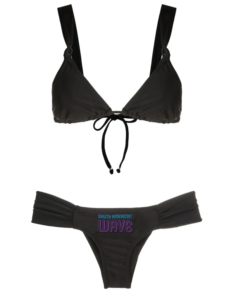 Amir Slama x New Era South American Wave Bikini - Schwarz Schwarz