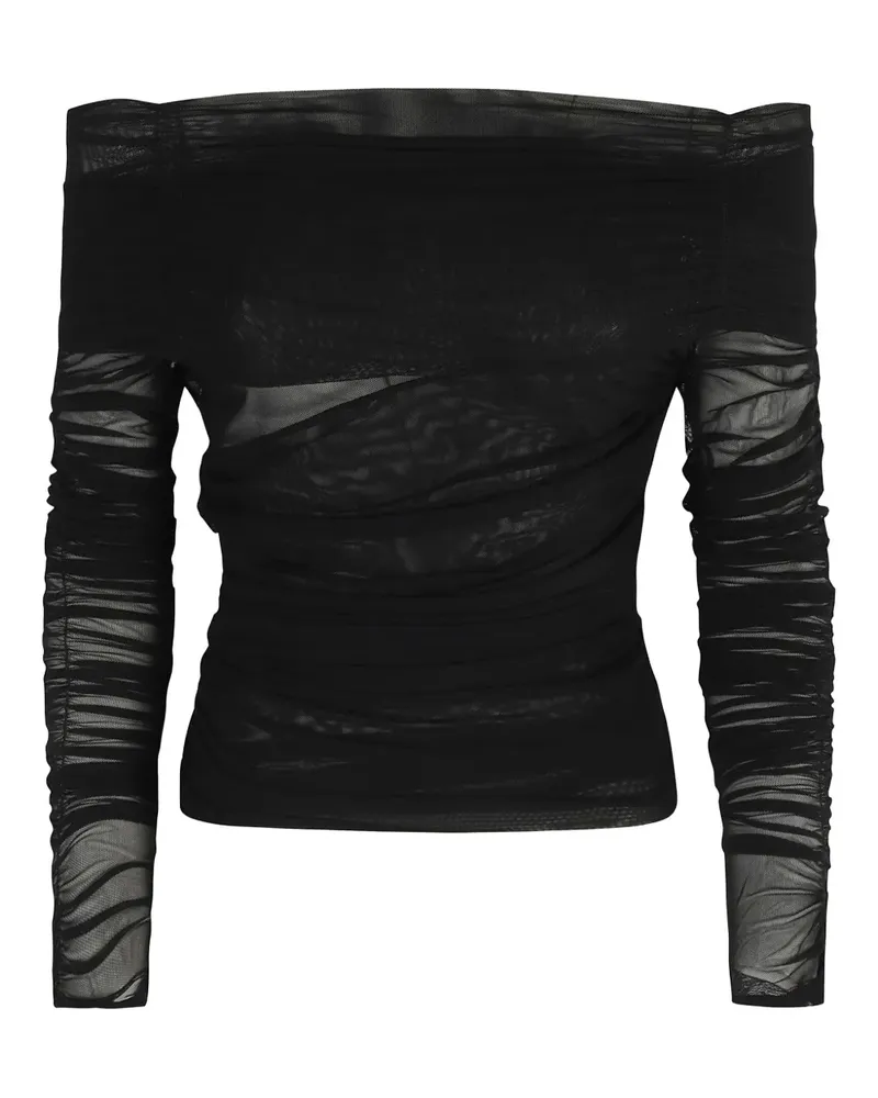 Federica Tosi Schulterfreie Bluse - Schwarz Schwarz