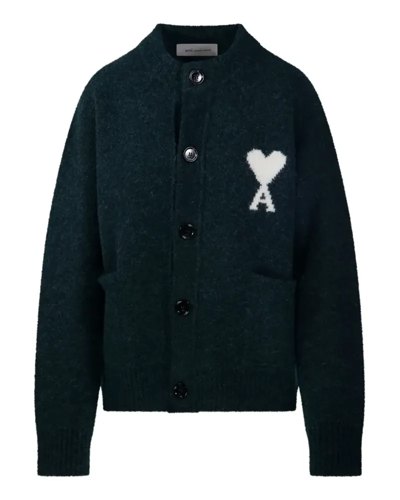 AMI Paris Ami de Coeur knitted cardigan - Grün Grün
