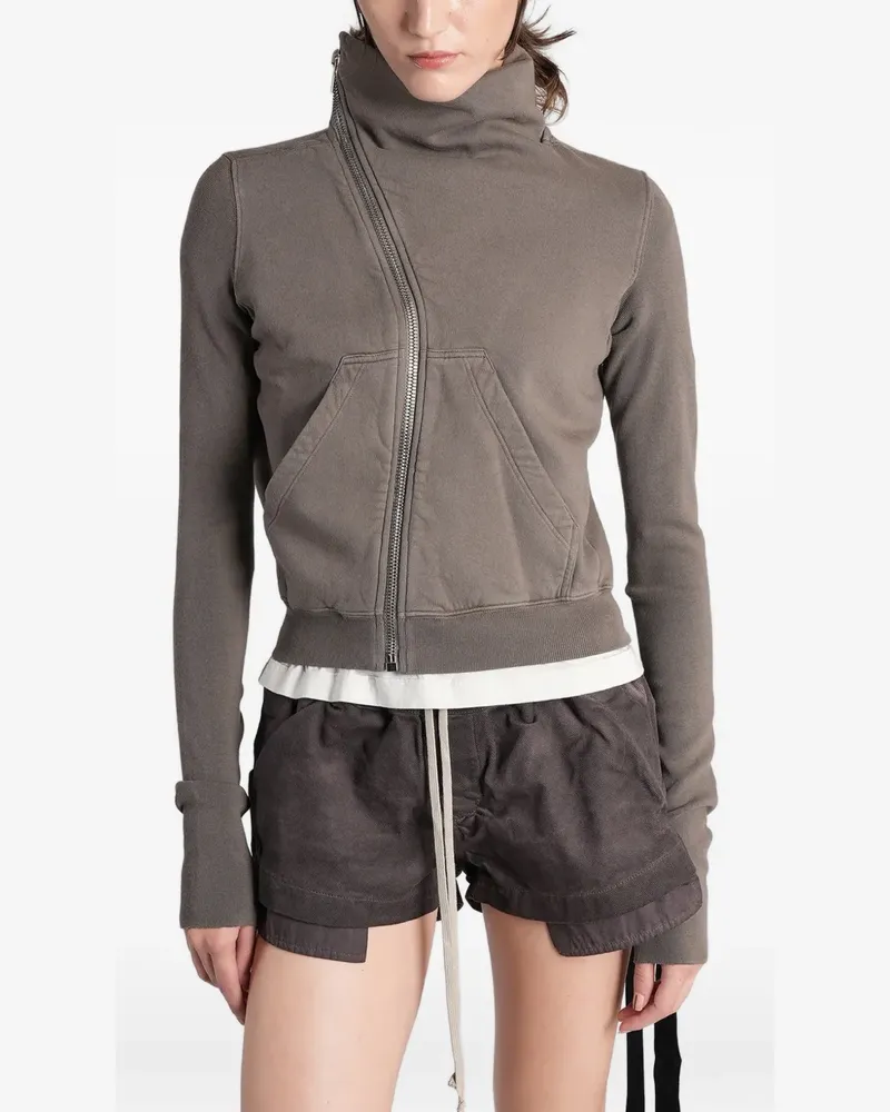 DRKSHDW by Rick Owens Mountain asymmetric-zip sweatshirt - Grau Grau