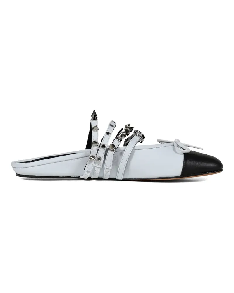 ABRA Mules mit spitzer Kappe - Weiß Weiß