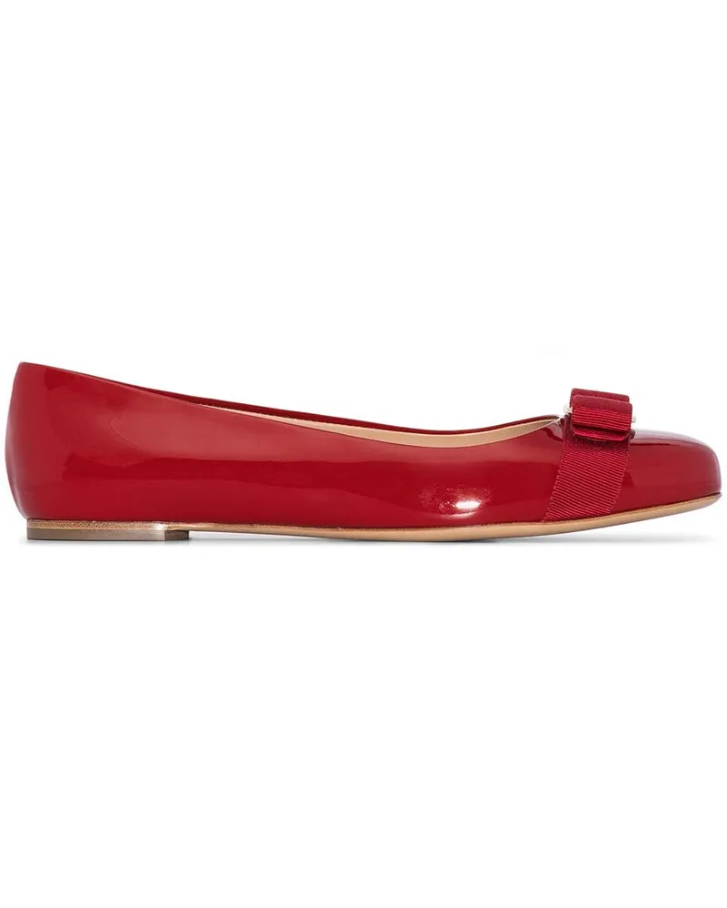 Ferragamo Ballerinas mit Vara-Schleife Rot