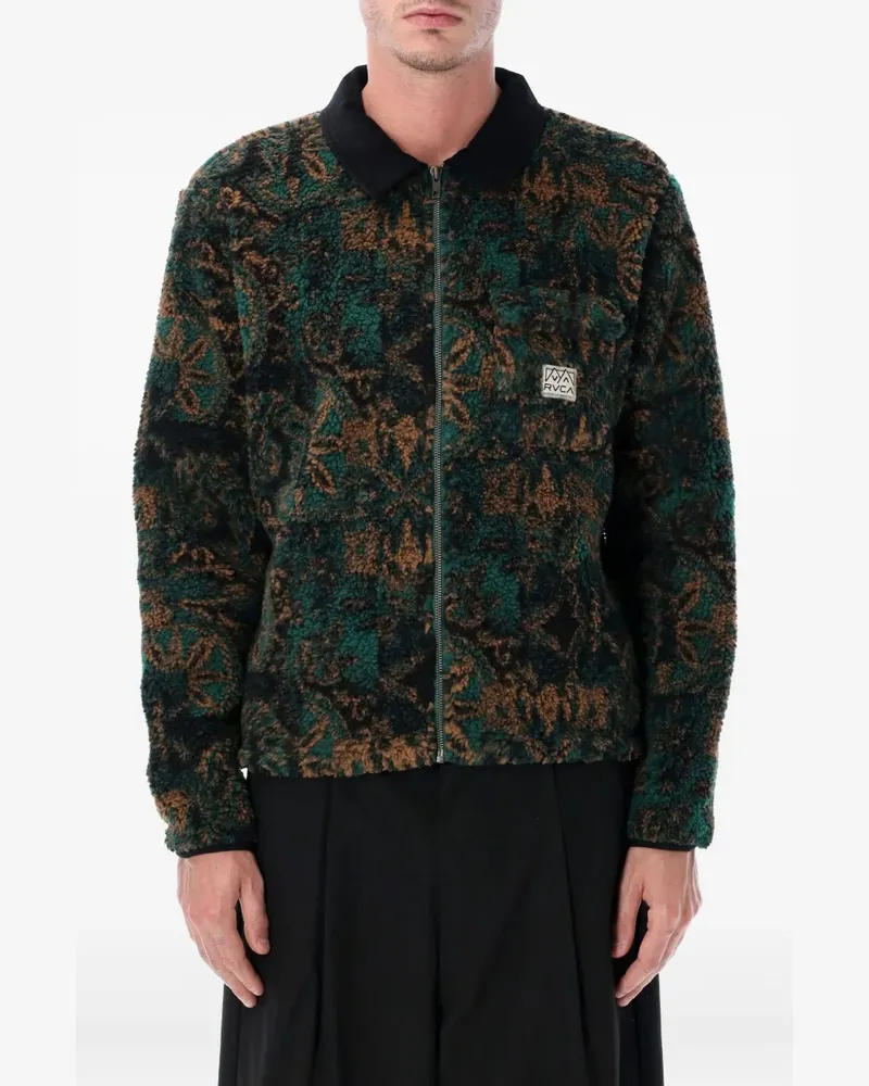 RVCA Gemusterte Hemdjacke - Grün Grün