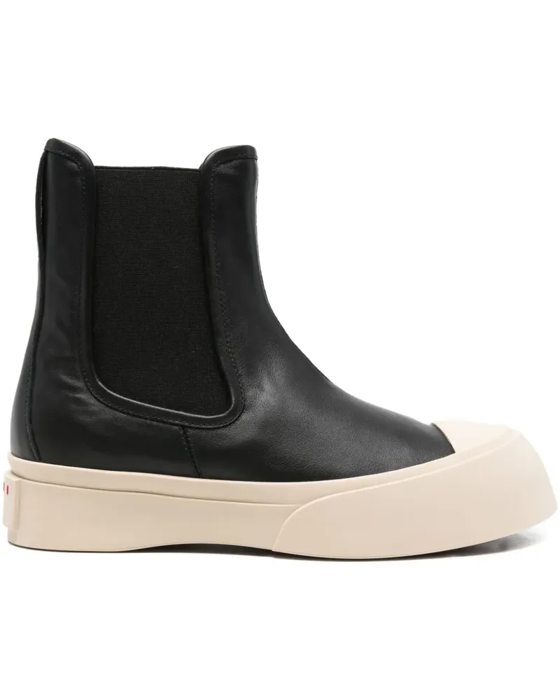 Marni Stiefel aus Leder - Schwarz Schwarz
