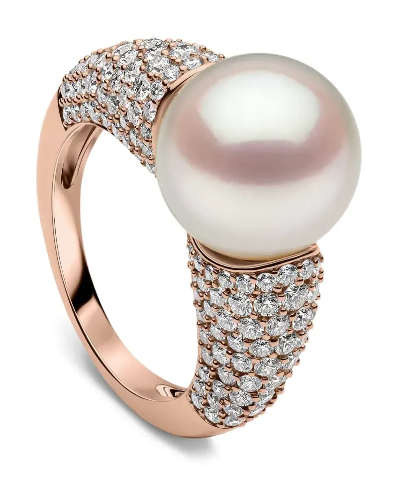 YOKO London O by Yoko Ring mit Diamant und Perle - Rosa Rosa