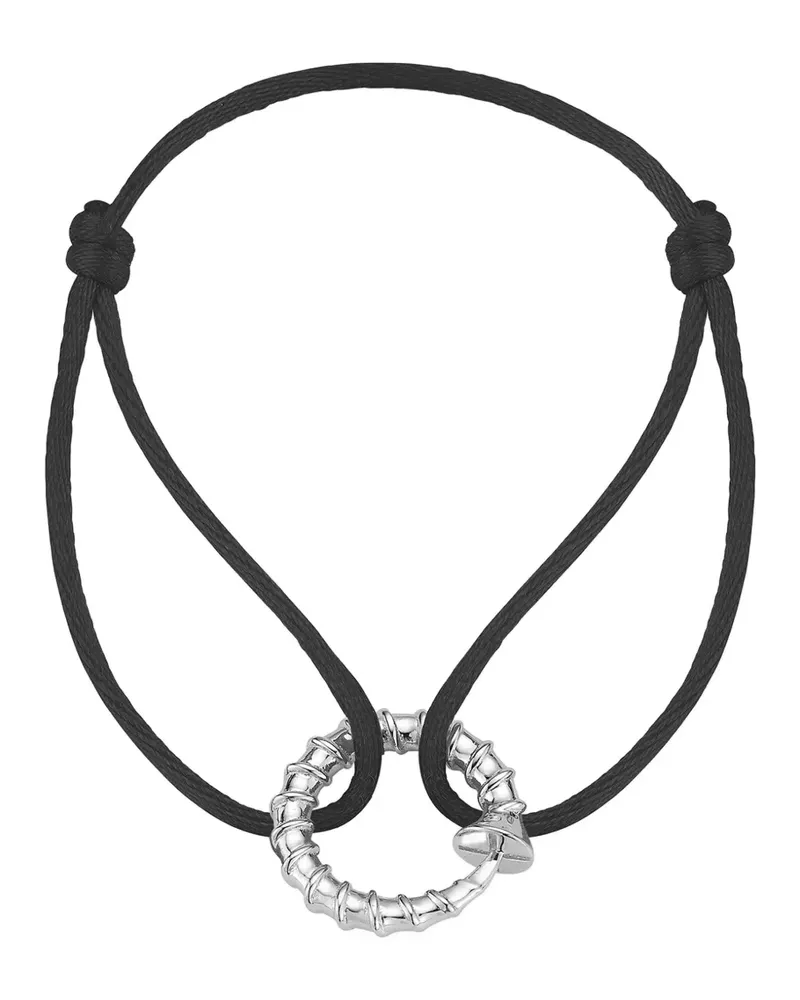 MATEO screw cord bracelet - Silber Silber