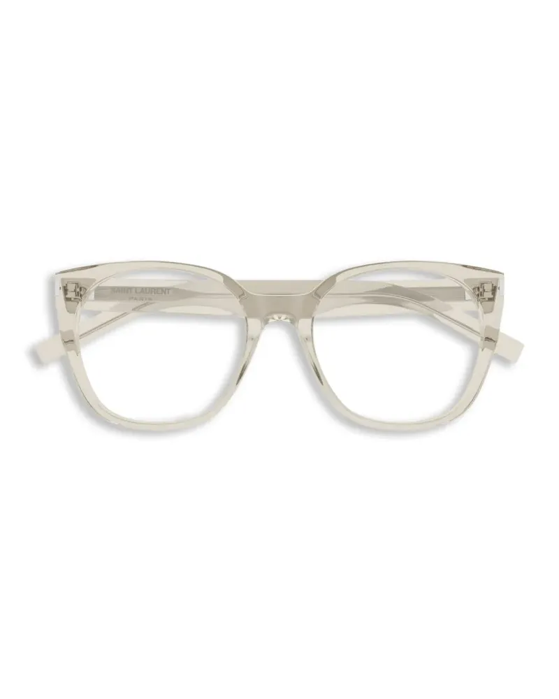 Saint Laurent SL 897 round-frame glasses - Nude Nude