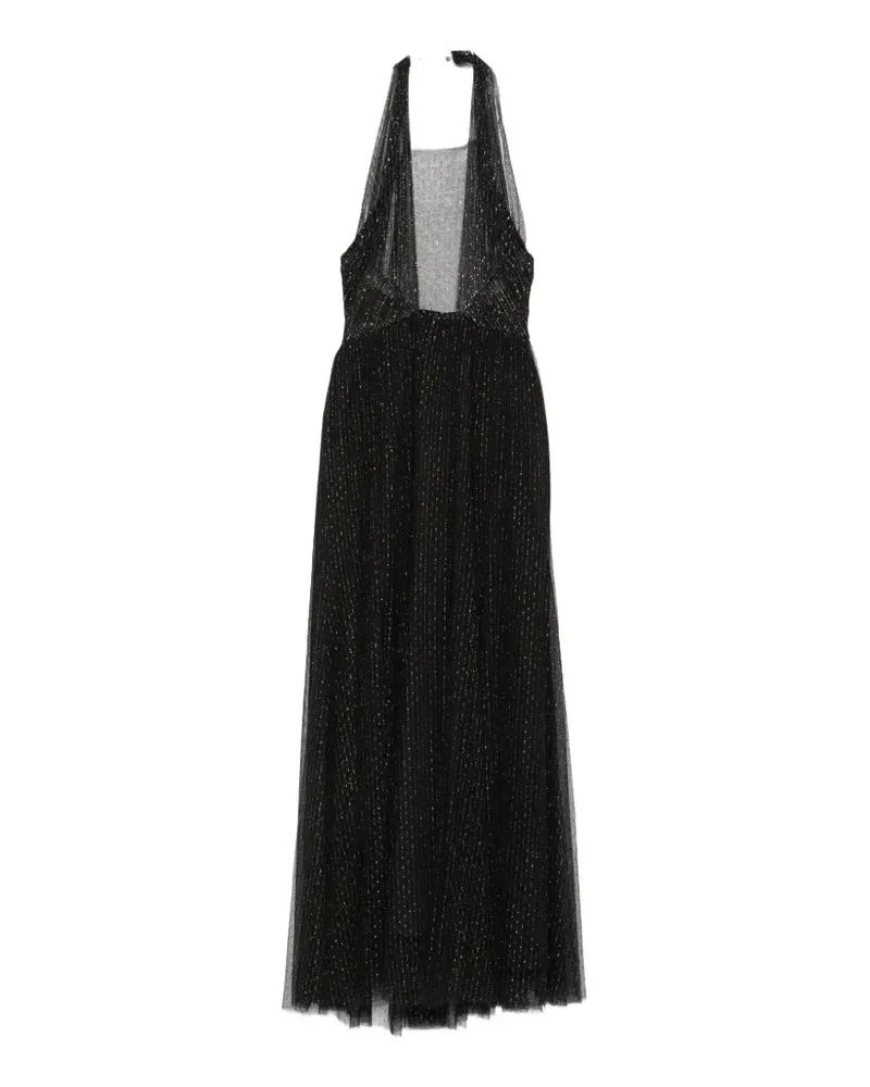 Twin-Set halterneck maxi dress - Schwarz Schwarz