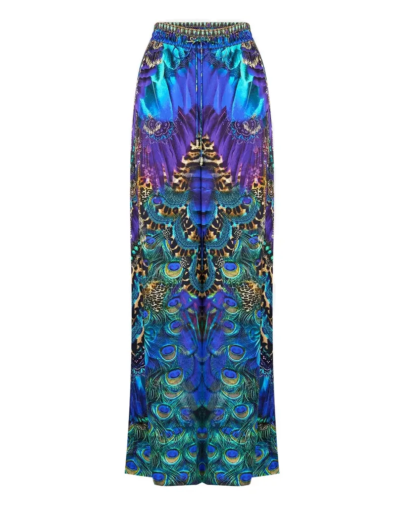 Camilla Gerade Hose mit Kordelzug - Blau Blau