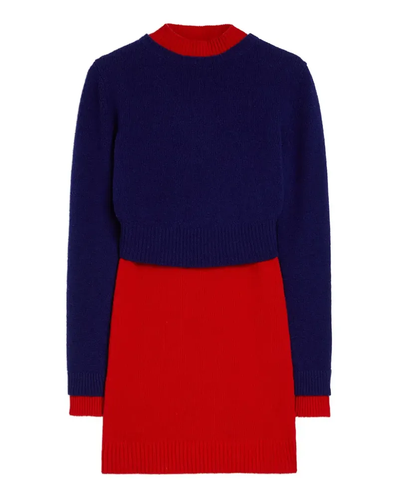 Jil Sander Minikleid aus Wolle - Blau Blau