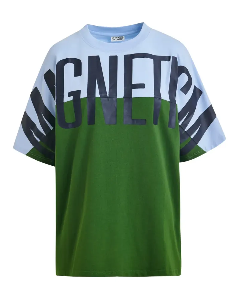 Essentiel T-Shirt mit Print - Grün Grün