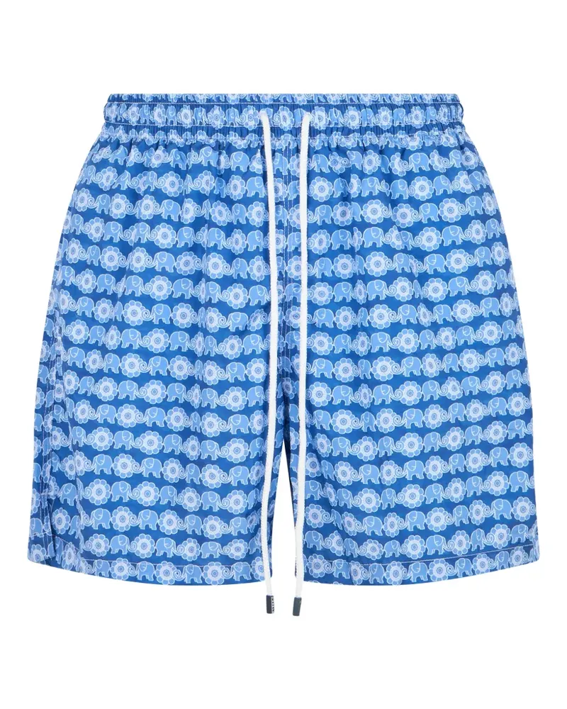 Fedeli elephant-print swim shorts - Blau Blau