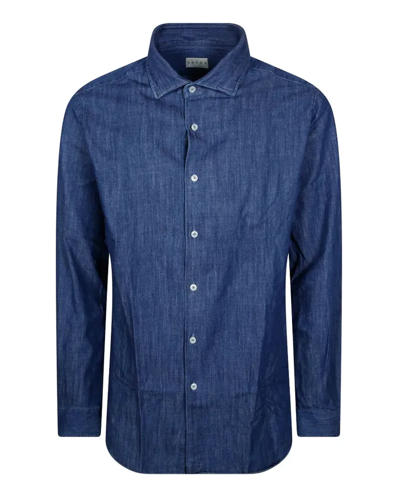 XACUS Langärmeliges Jeanshemd - Blau Blau