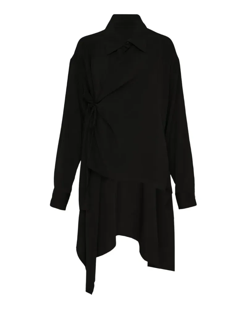 Yohji Yamamoto Asymmetrische Bluse - Schwarz Schwarz