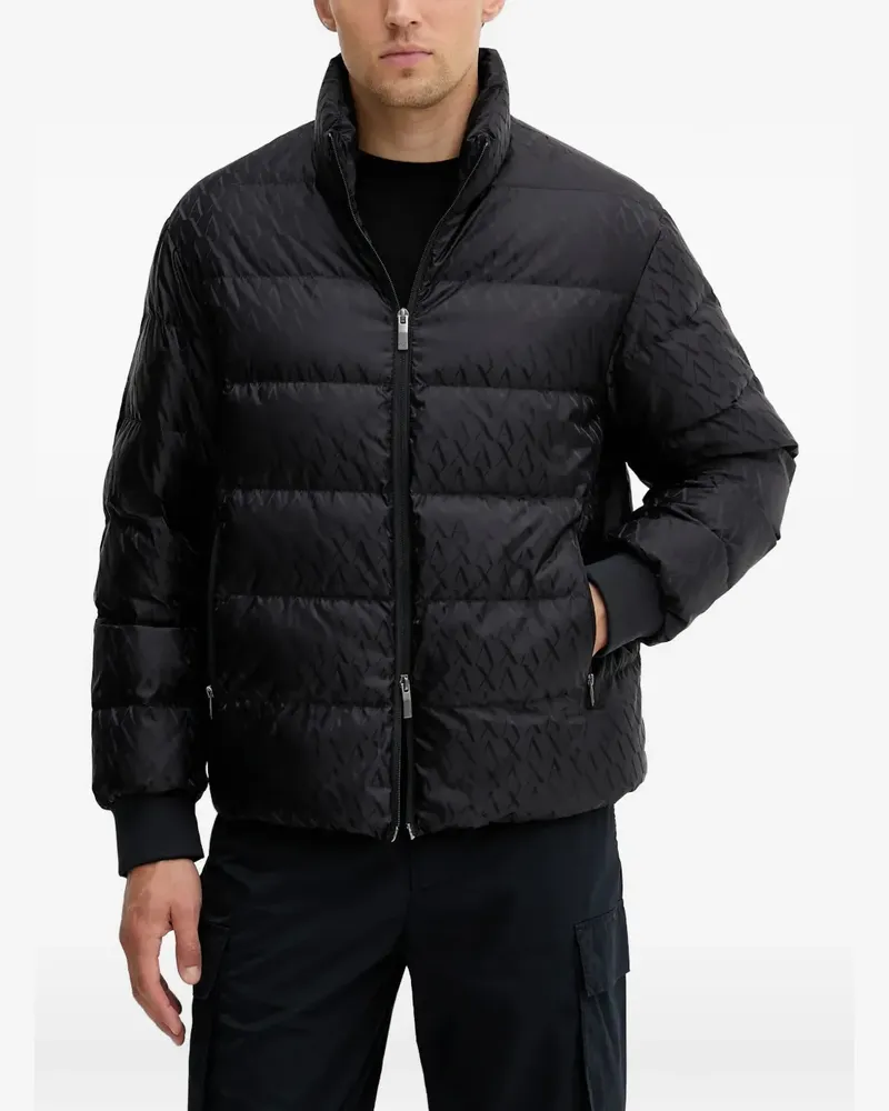 Armani Exchange logo-print puffer jacket - Schwarz Schwarz