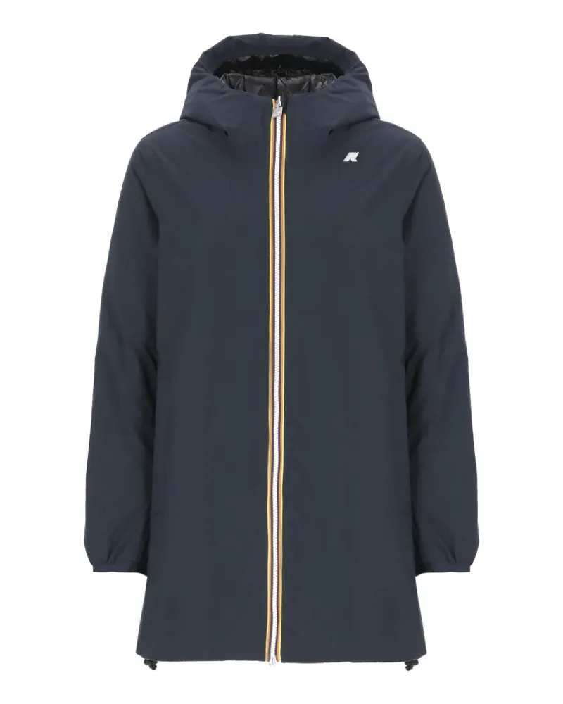 K-Way Sophie logo-print reversible coat - Blau Blau