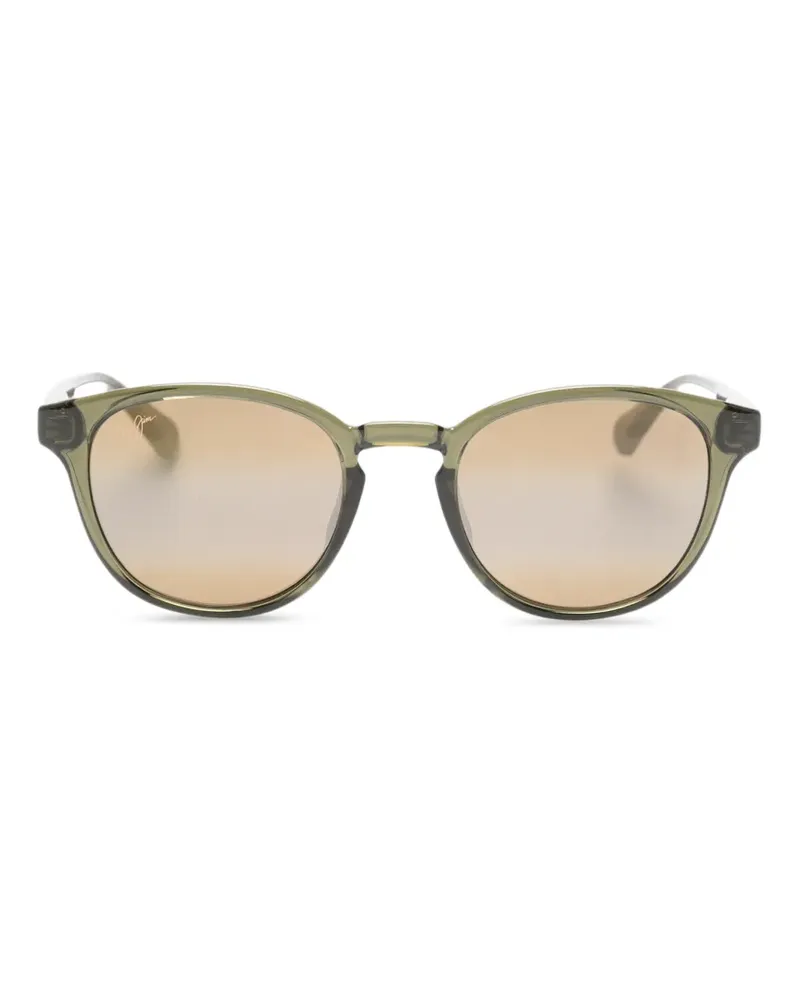 Maui Jim Hiehie Sonnenbrille mit rundem Gestell - Grün Grün