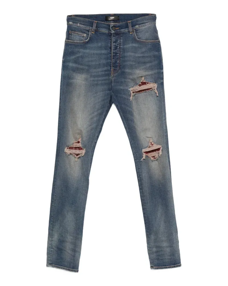 Amiri Patchwork-Jeans im Distressed-Look - Blau Blau