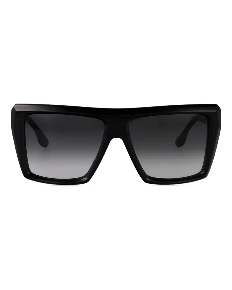 Victoria Beckham Sonnenbrille mit geometrischem Gestell - Schwarz Schwarz