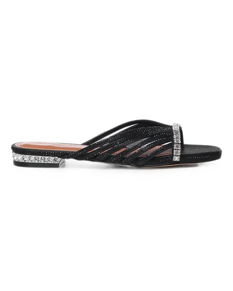 Kurt Geiger crystal strap flat mules - Schwarz Schwarz