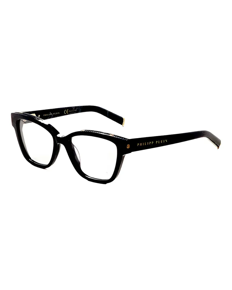 Philipp Plein Cat-Eye-Brille mit Kristallen - Schwarz Schwarz