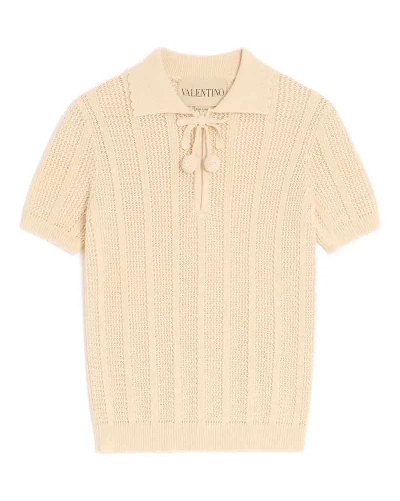 Valentino Garavani Gestricktes Poloshirt - Nude Nude