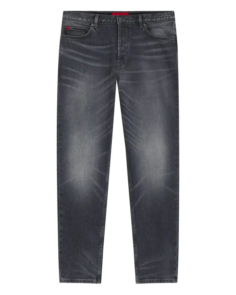 HUGO BOSS Jeans mit Logo-Schild - Grau Grau