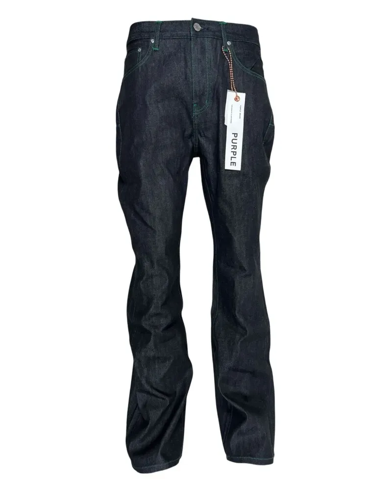PURPLE BRAND Bootcut-Jeans mit Kontrastnähten - Blau Blau