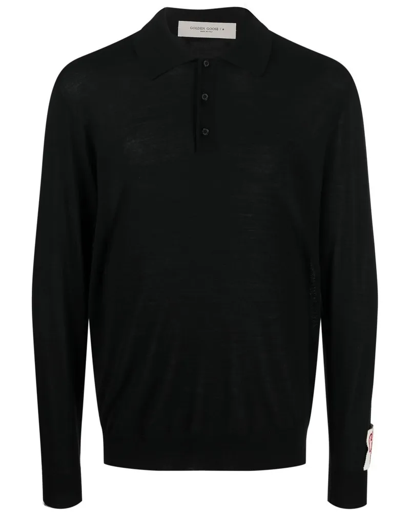 Golden Goose Gestricktes Poloshirt - Schwarz Schwarz