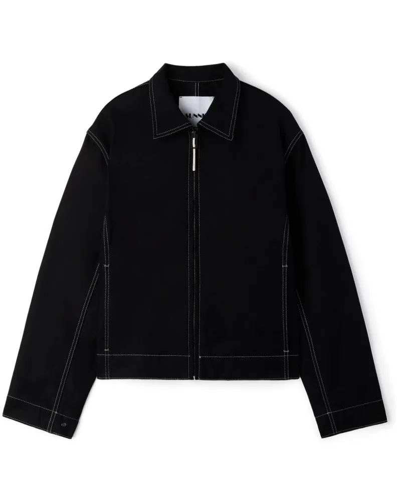 SUNNEI Hemdjacke mit Kontrastnähten - Schwarz Schwarz