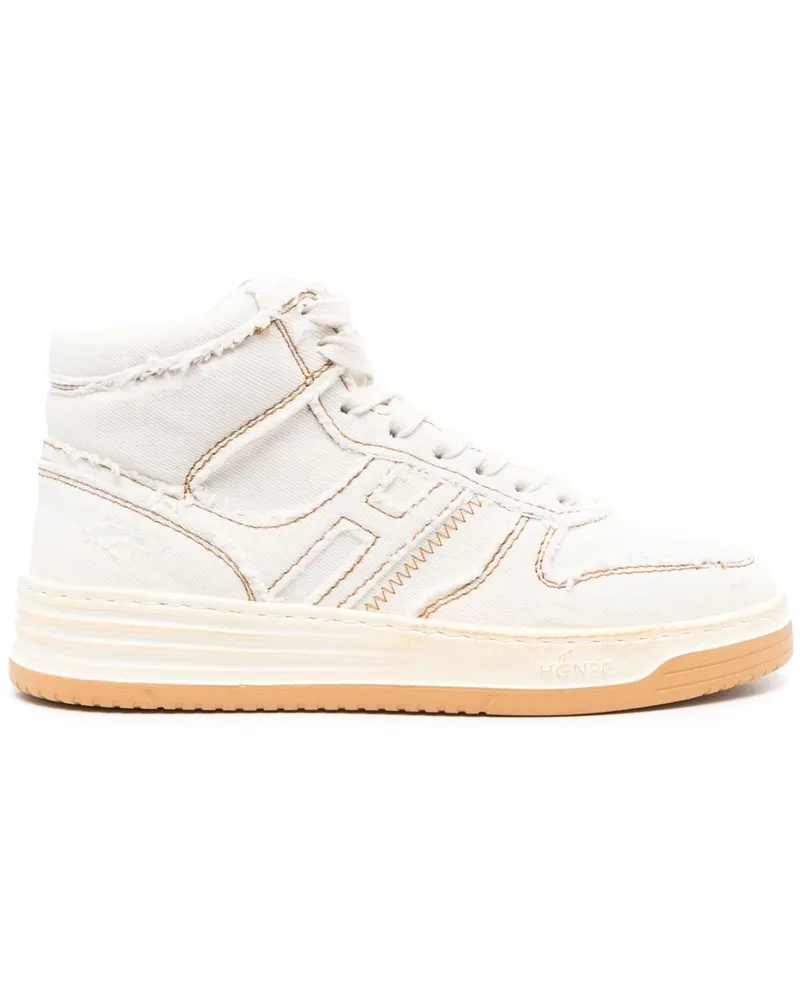 Hogan High-Top-Sneakers mit Kontrastnähten - Nude Nude